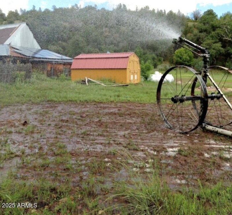Irrigating E Pasture by Elec Pwr Shed