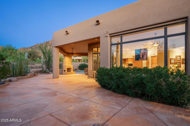 West Patio at sunset