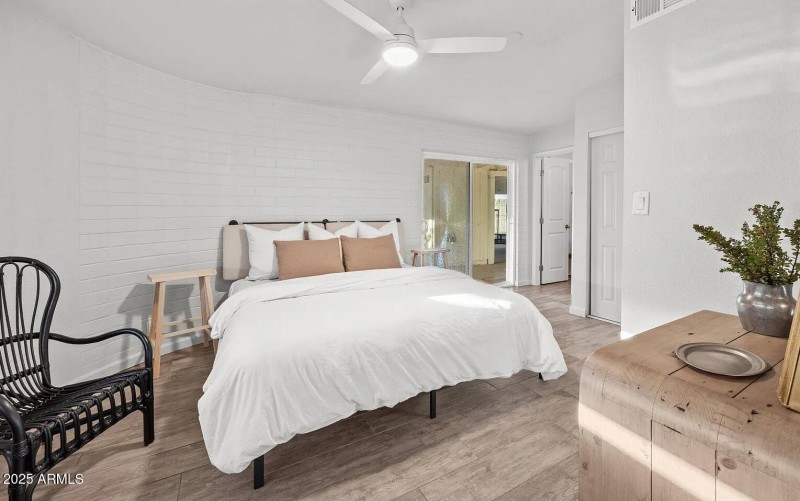 Primary bedroom has access to backyard