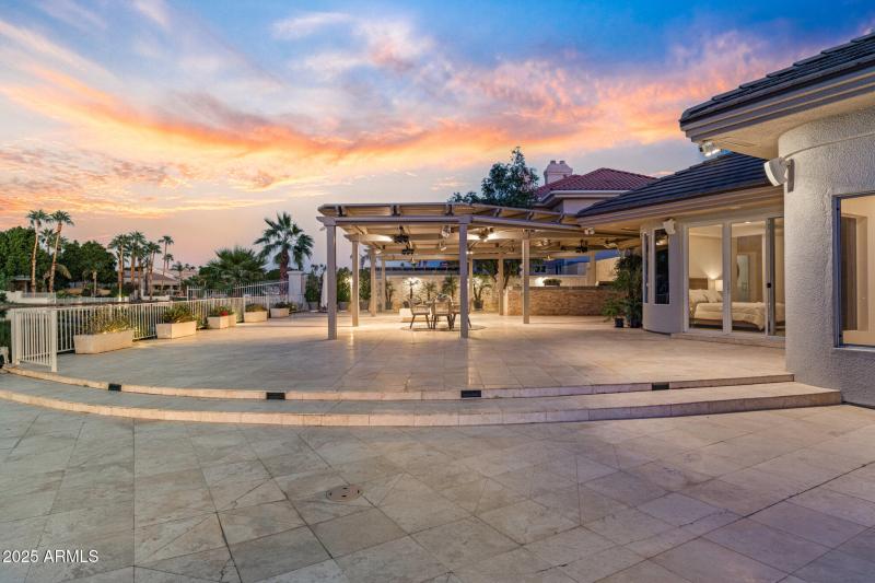 Pergola - night time at distance