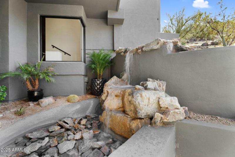 Tranquil rock waterfall