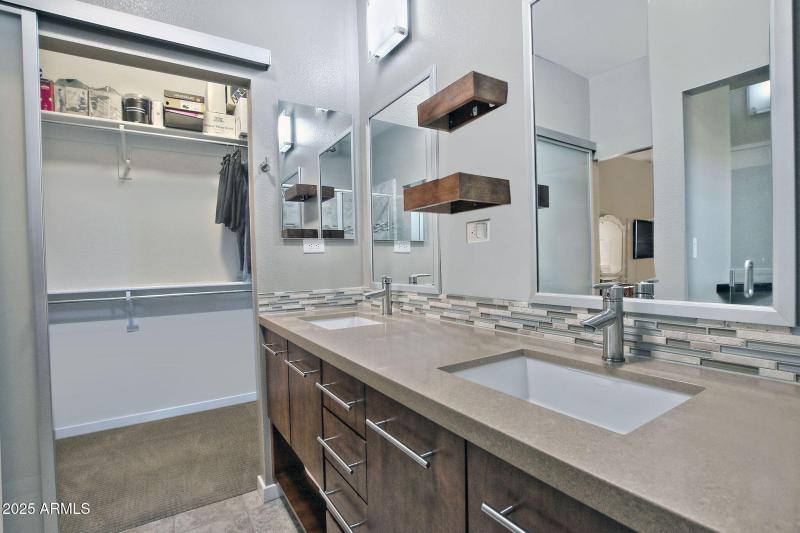 Primary Bath and walk in closet