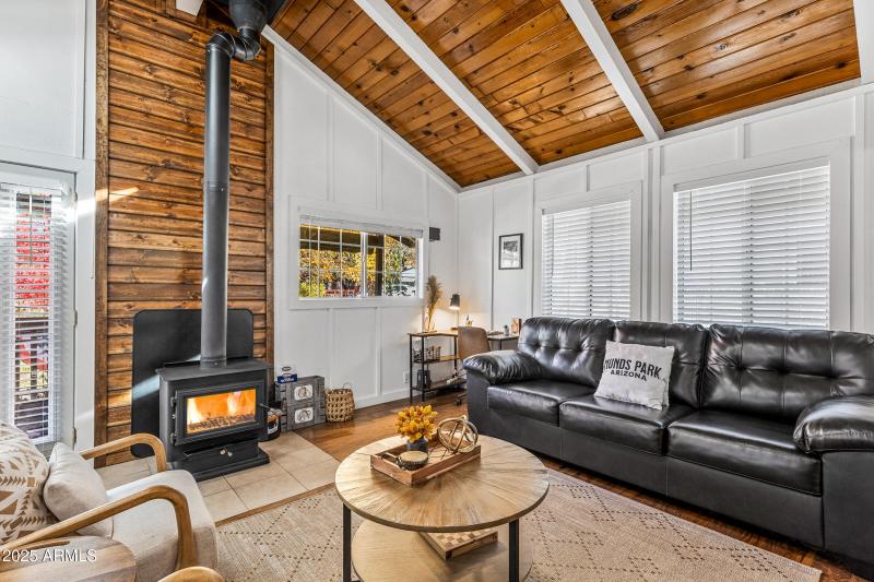 Cozy wood-burning stove