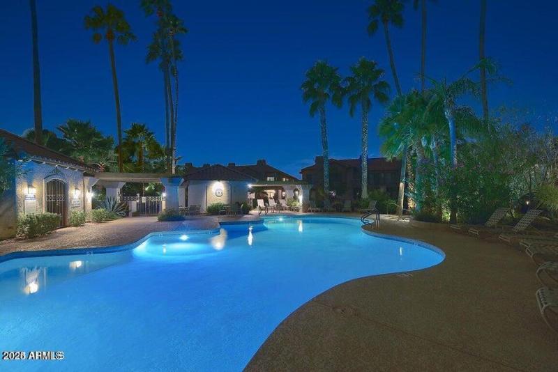 Pool at night