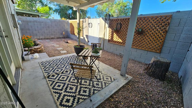 Backyard and patio