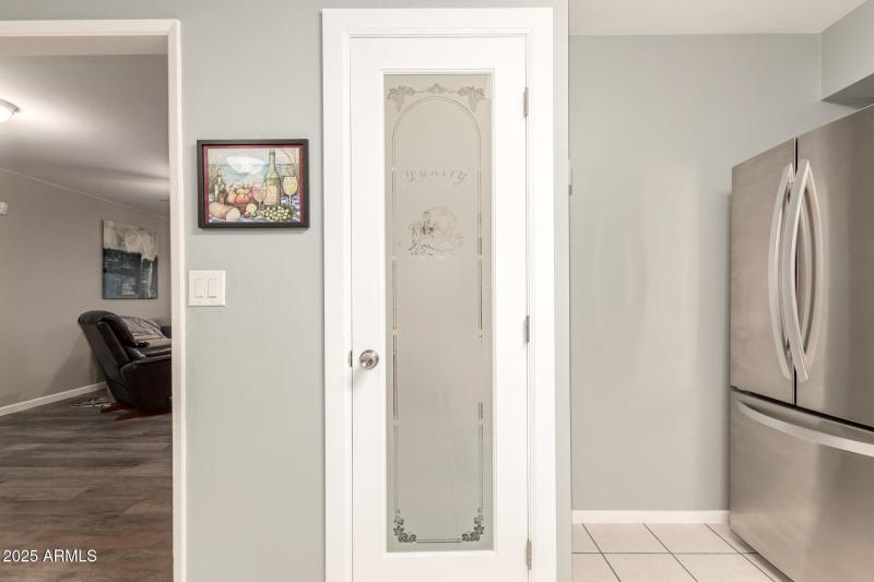 Pantry with Custom Glass Door