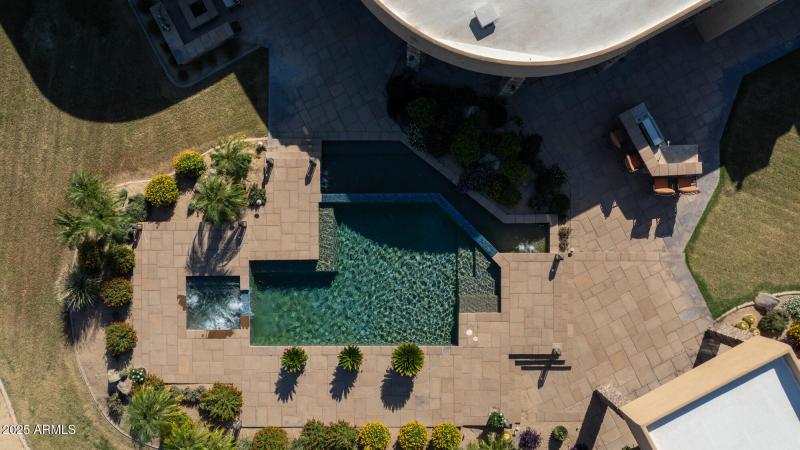 Aerial Pool and Patio