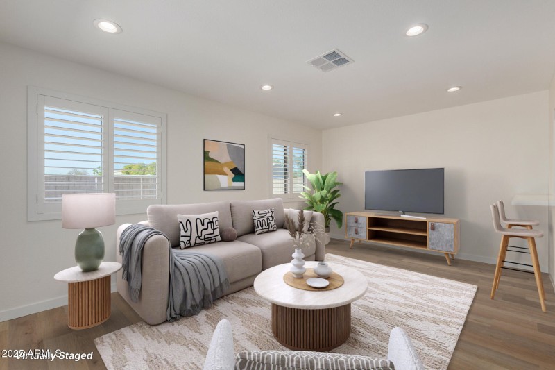 Virtually Staged Famil Room