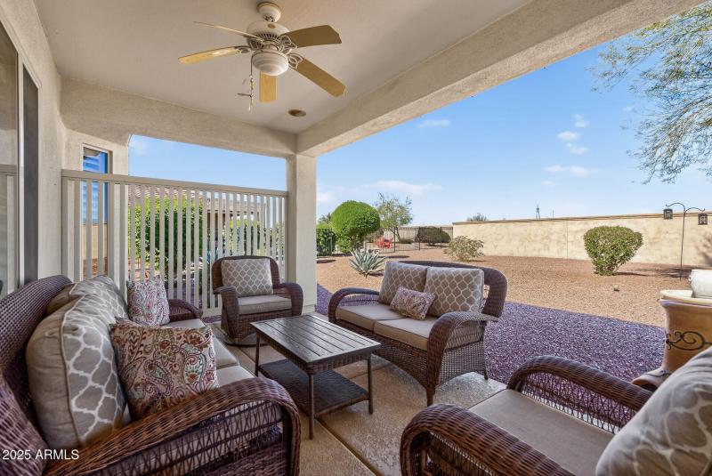 Patio furniture included