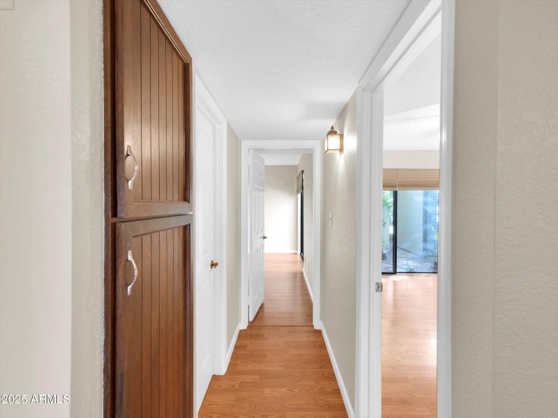 Hallway to guest bedrooms