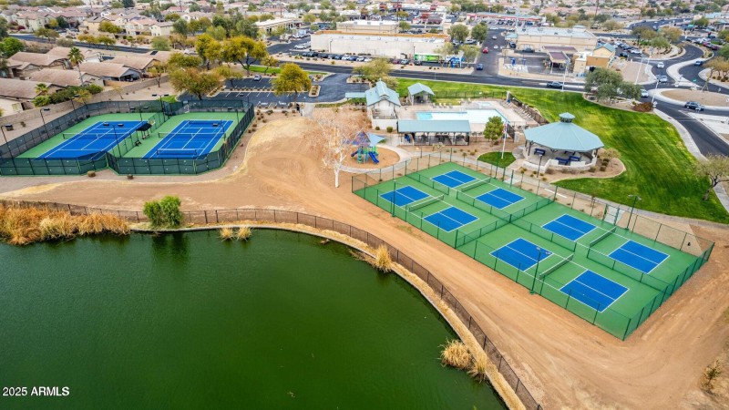 Tennis Courts and Lake