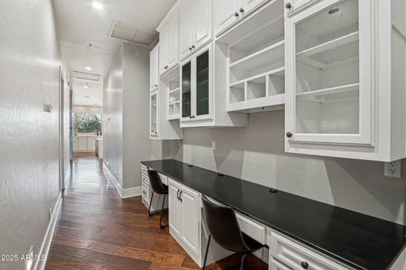 Hall w/ custom cabinets