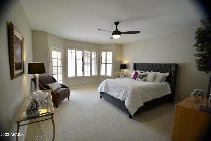 Master Bedroom French Door to Backyard