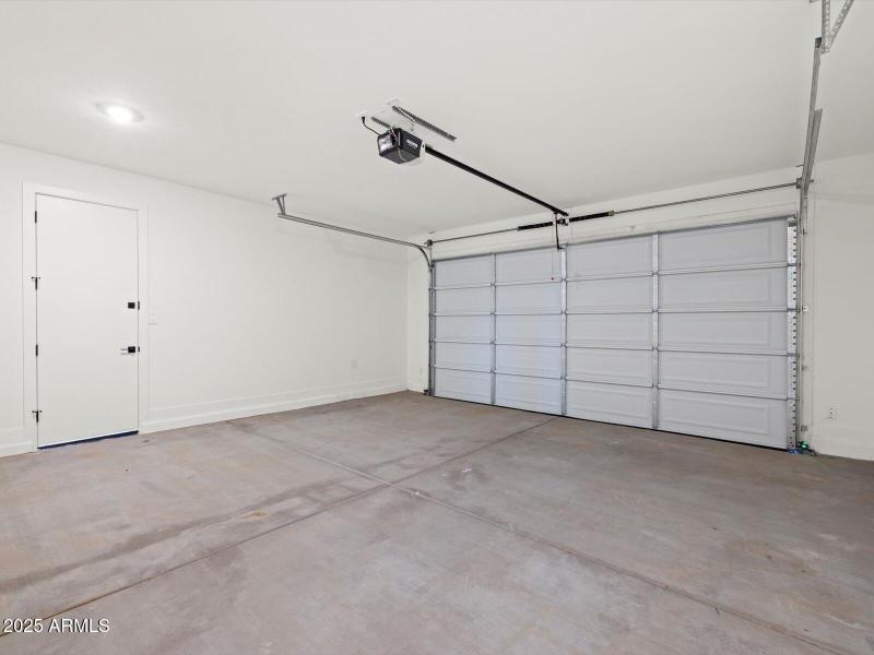 Garage with Opener and Service Door