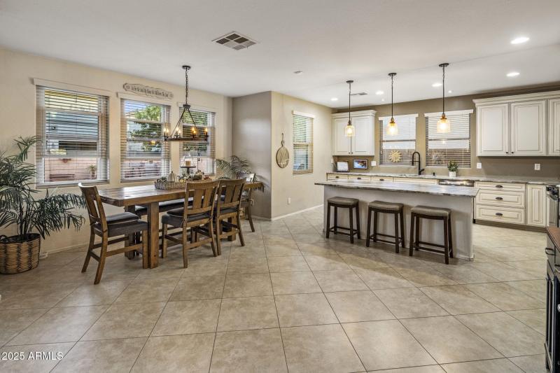 Kitchen and eating area
