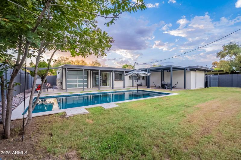 Backyard with pool