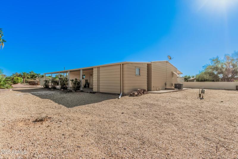 Back side of property