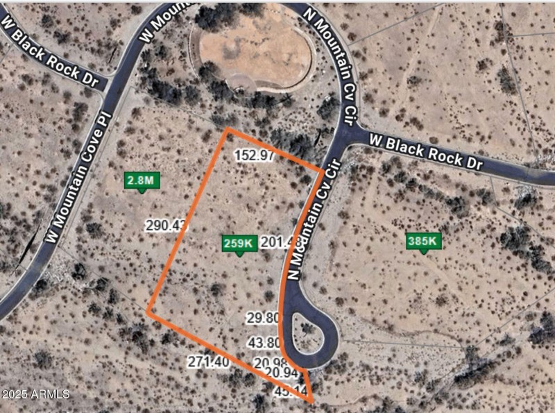 2950 N MOUNTAIN COVE CIR AERIAL DIMENSIO