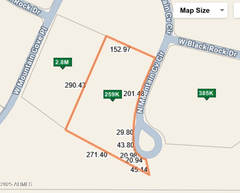 2950 N MOUNTAIN COVE CIR DIMENSIONS