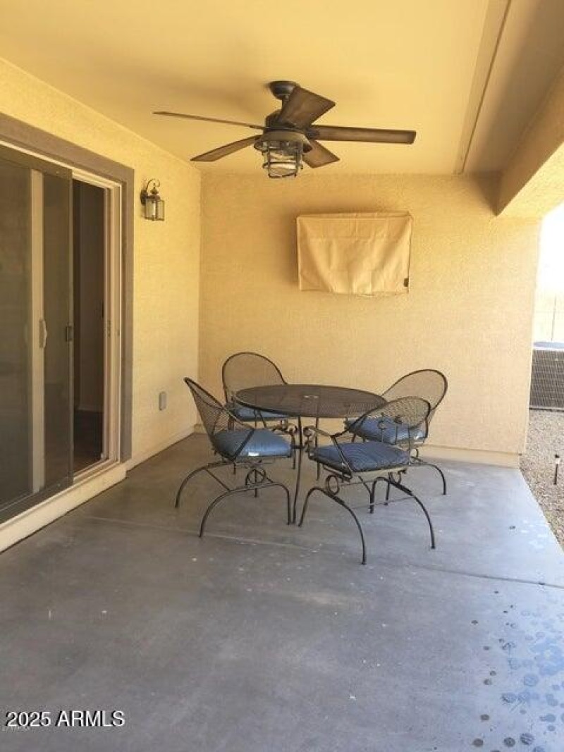 Patio includes 50 inch TV-wrought iron p