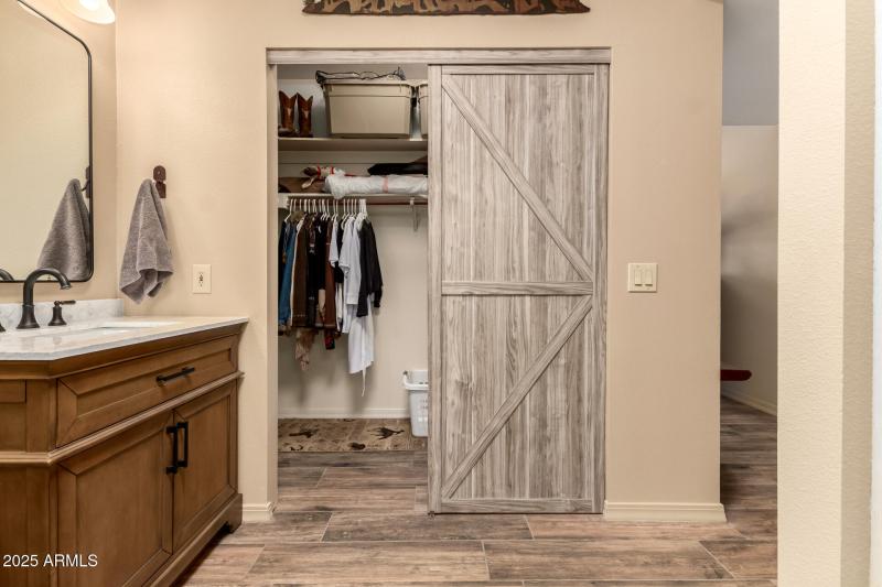 Master walk in closet