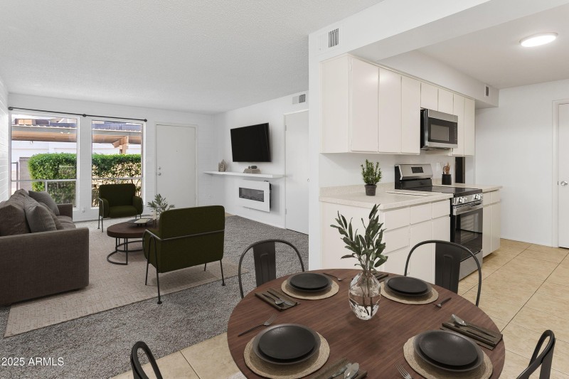 LR and Dining staged