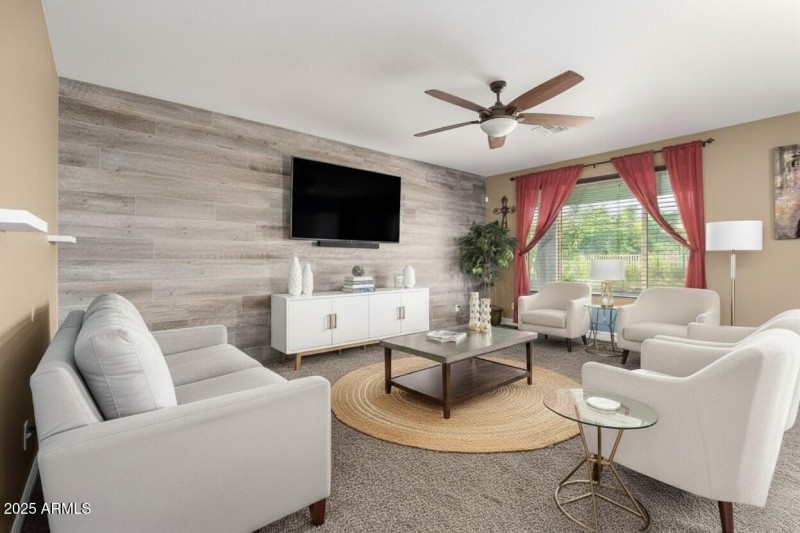 Virtually Staged Family Room