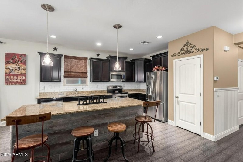 Virtually staged kitchen