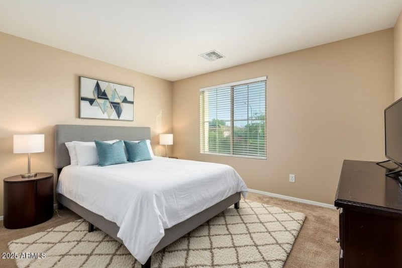 Virtually staged bedroom 3