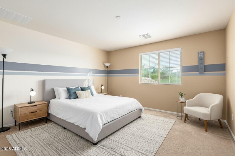 Virtually staged bedroom 4