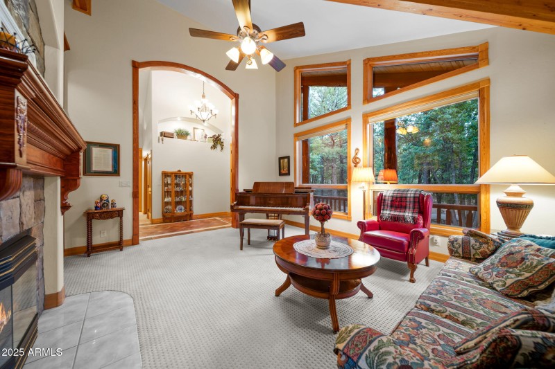 F view from living room to entry