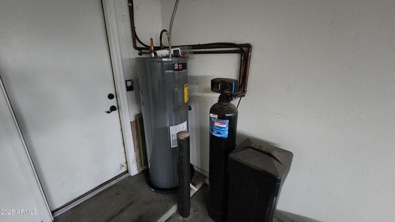Hot water heater and water softner