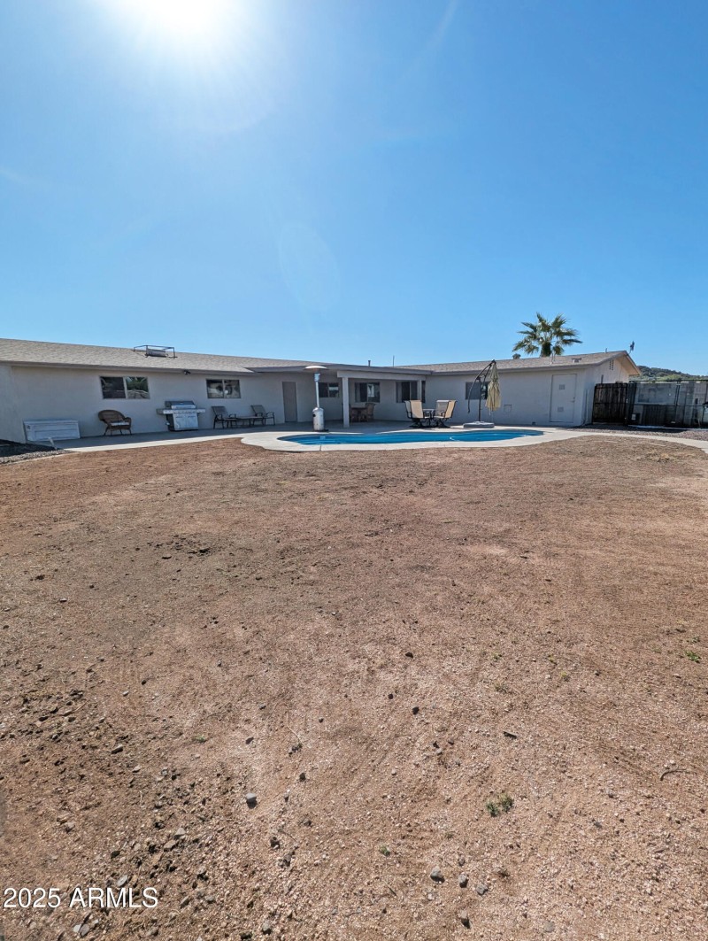 yard behind main home