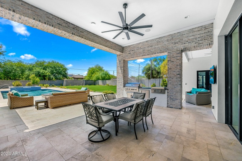 66outdoor dining table and back yard vie