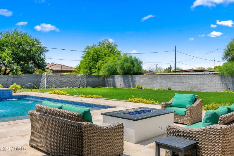 69back yard patio with gas fireplace
