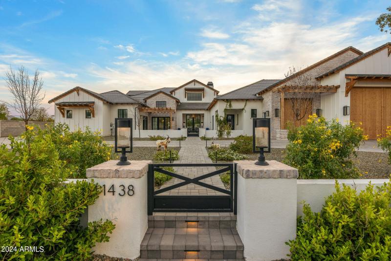 82front gate entrance with pathway light