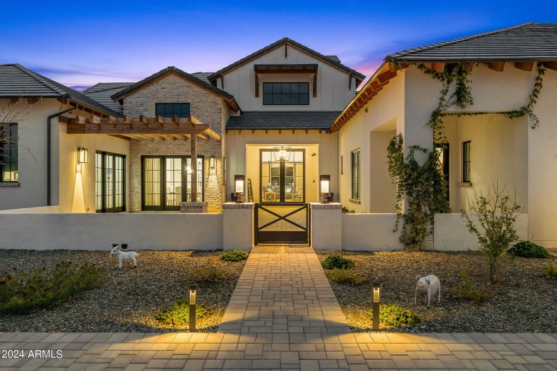 99front entrance with pathway lighting