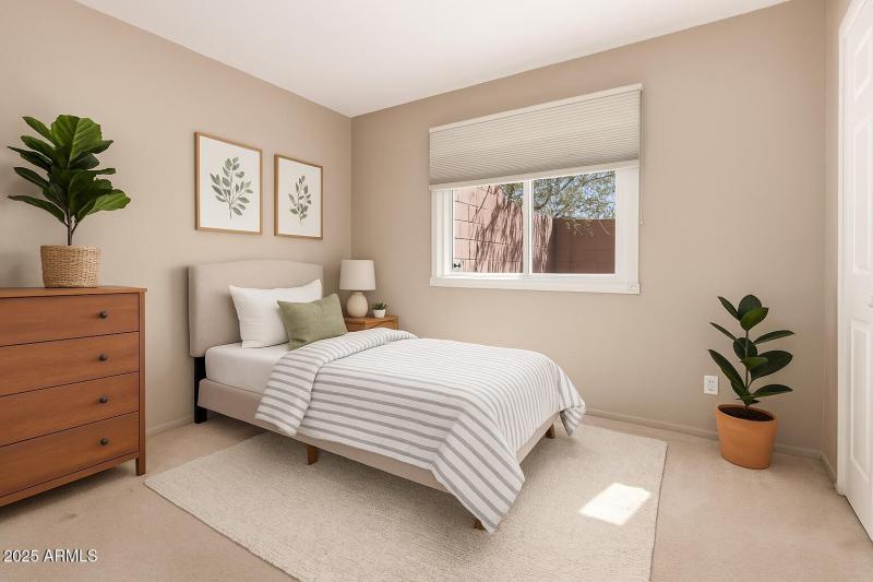 Sunlit Bedroom with Botanical Accents