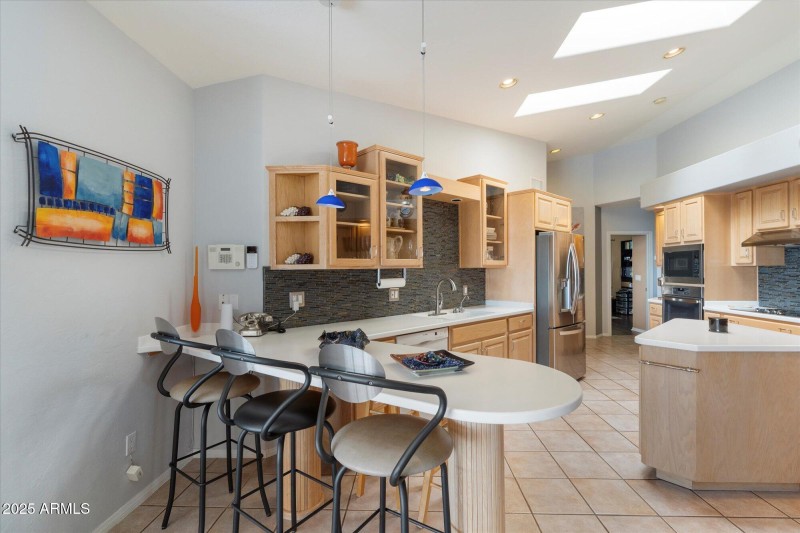 Breakfast bar overlooking the kitchen