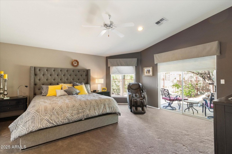 Large, relaxing primary bedroom