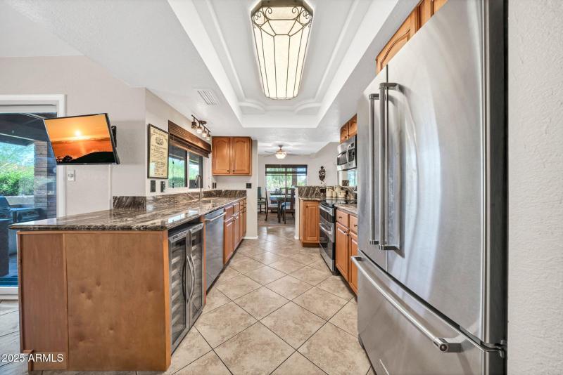 Kitchen adjacent to Hearth rm