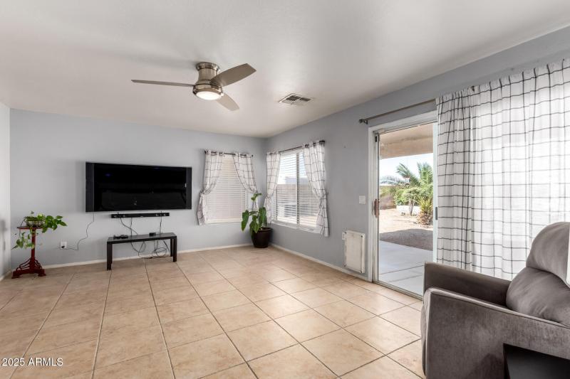 Family room to back yard