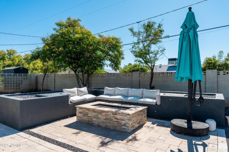 Gas Fire Pit and Seating