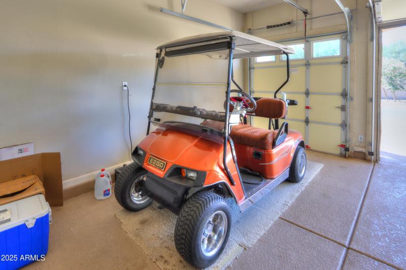 Golf cart is included