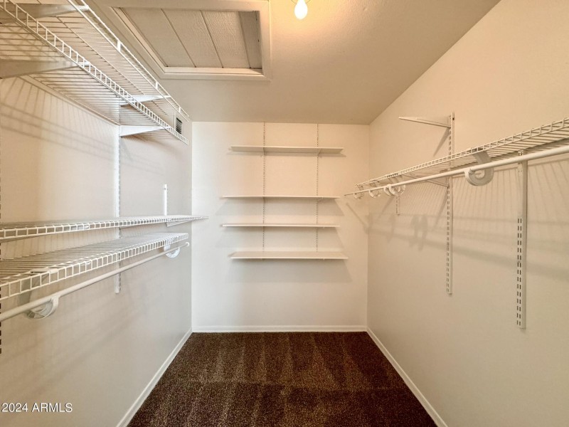 Master bedroom walk in closet