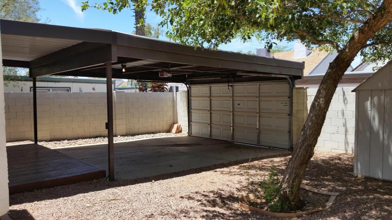 Car Port with Garage Door