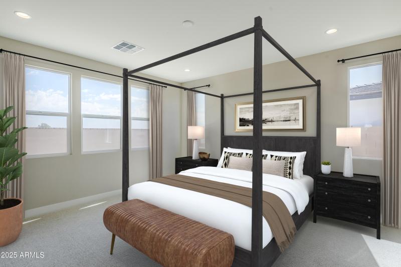 Virtually Staged Primary Bedroom