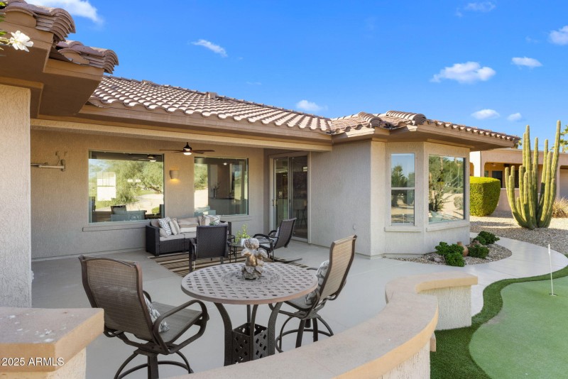 Back Patio w Bistro Seating Niche & Putt