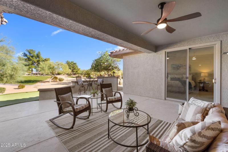 Covered Patio Warm Gathering with 2 Pati