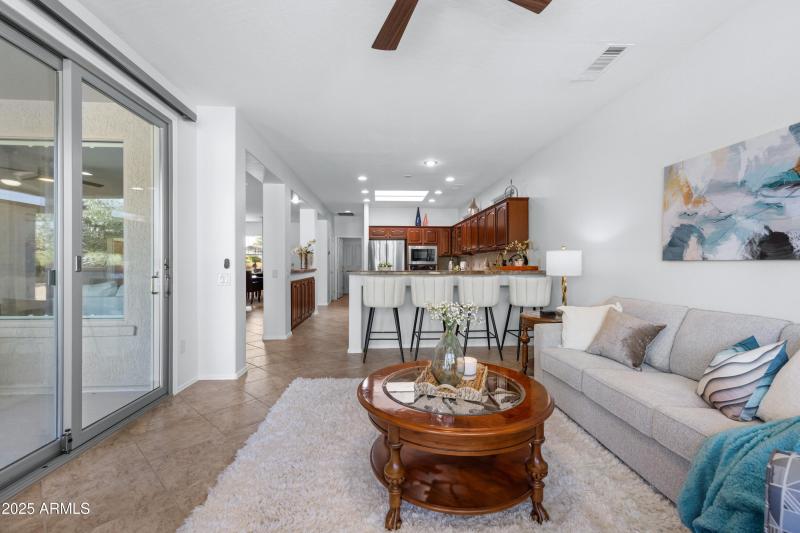 Family Room Gathering w Patio Entry!